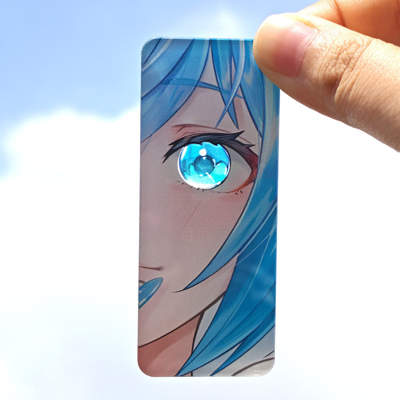 初音未来亚克力发光眼睛条钥匙扣 卡通动漫周边透卡定制礼品挂件|undefined