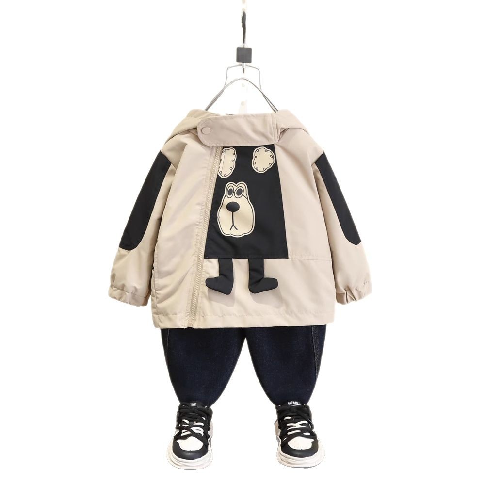 7559 Cortavientos para niños Chaqueta para niños de primavera y otoño 2025 nueva chaqueta coreana de primavera occidental chaqueta delgada image 6