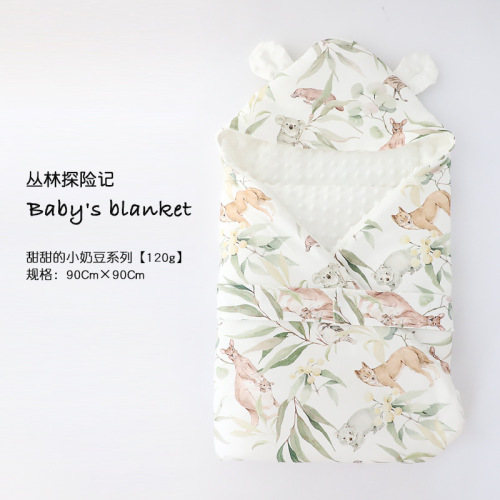 Beanie Velvet Quilt Newborn Baby Delivery Room Supplies Quilt and Blanket Spring, Autumn and Summer Skin-Friendly Swaddling Clothes High Quality