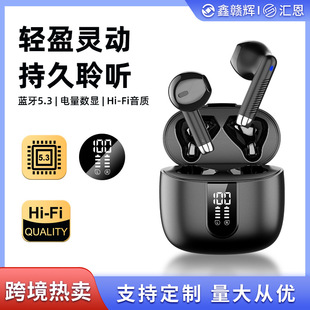Hd Digital Display True Wireless Bluetooth Headset Bluetooth 5.3 In-Ear Tws Headset Call Noise Reduction Stereo Cross-Border