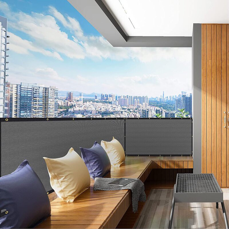 Balcony privacy fence screen, privacy mesh fence, balcony railing, apartment balcony, porch railing pool fence