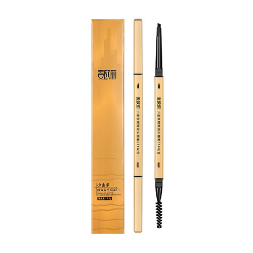 Maioli small gold bar gold chopsticks double-headed eyebrow pencil ultra-fine three-dimensional long-lasting non-smudge triangular head eyebrow pencil one piece delivery