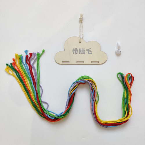 ins Nordic Fengyunduo Wood Child Hairpin Hairband Storage Organizing Decorative Decorative Pendant Headdress Material Pack