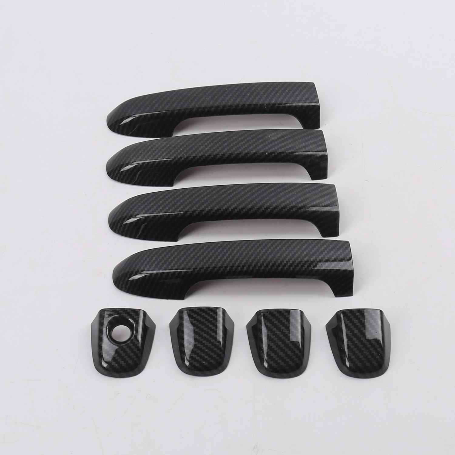 Suitable for 11-20 Toyota Aqua Prius C Handle Body Black Door Outer Handle Fiber Pattern Modification