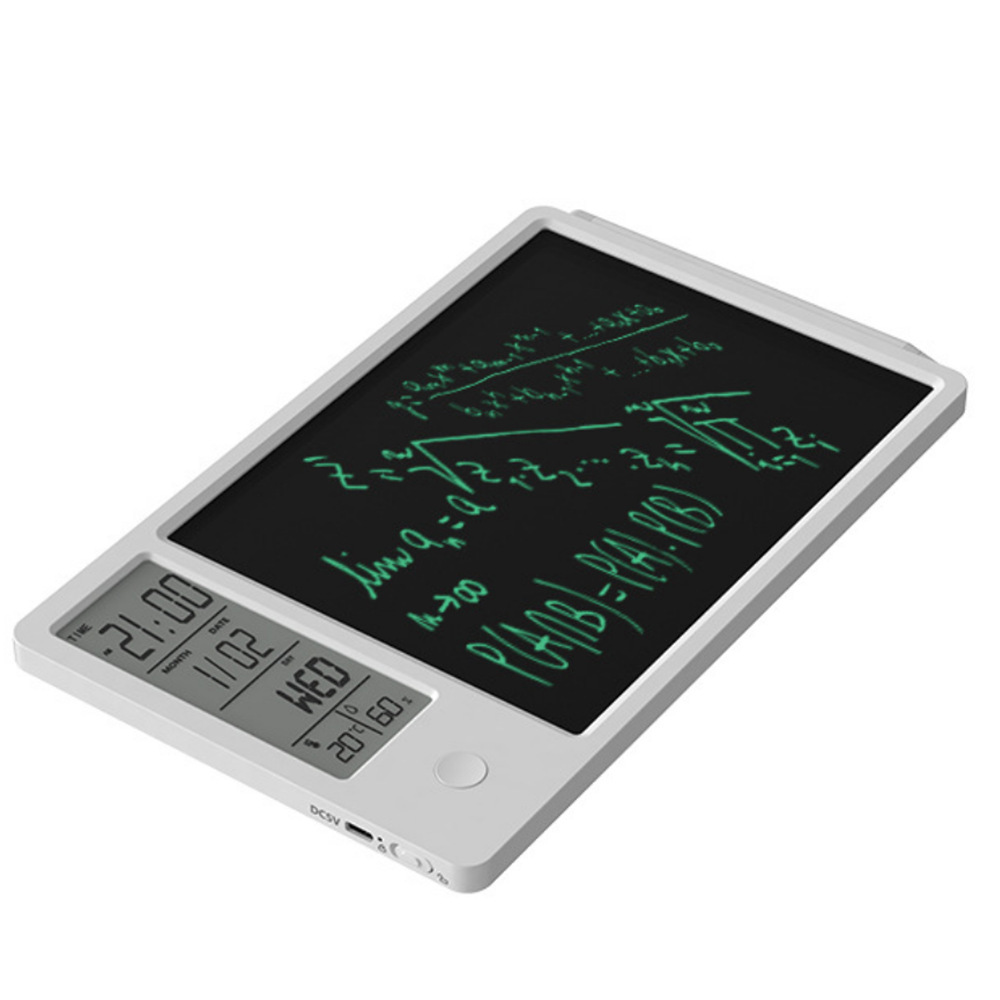 Tableta de escritura LCD recargable de 10 pulgadas, tablero de escritura con luz LCD, calendario, tablero de notas de oficina, tablero de mensajes, tablero de dibujo a mano.
