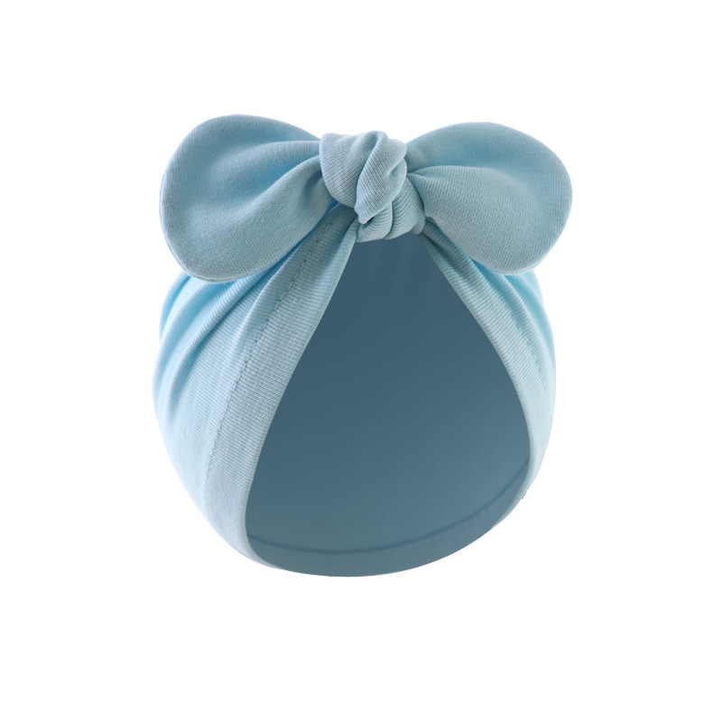 Baby Girl's Baby Boy's Simple Style Solid Color Bow Knot Baby Hat display picture 11