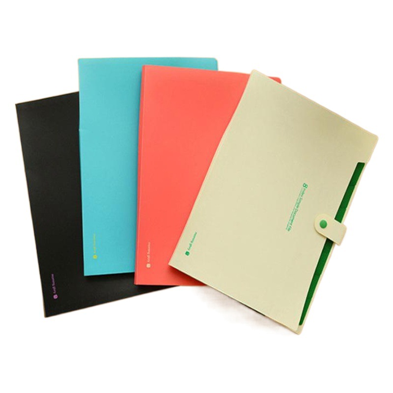 8 en la carpeta carpeta A4 carpeta bolsa de almacenamiento de oficina carpeta de almacenamiento de archivos PP clasificación de papel de prueba bolsa de órgano al por mayor