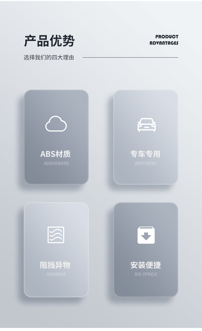 Cross-Border Wholesale of Modified Accessories for the Anti-Clogging Cover of the Front Hood Water Guide Channel of the Updated Model 3 Tesla