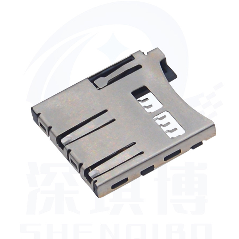 T-flash tfインナー溶接カードホルダーmicro8p smt自弾式インナー溶接足sd携帯電話メモリーカードホルダー|undefined