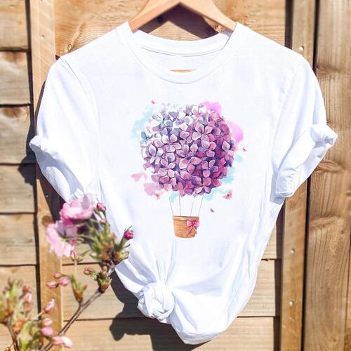 Cross-border T-shirts on AliExpress, Amazon, independent stations, women's short sleeves, WISH in stock, TEMU
