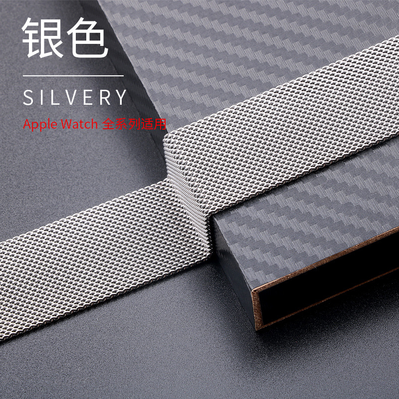 Suitable for Apple Milanese watch strap, Apple Watch strap, iwatchS8 stainless steel Milanese magnetic attachment details Picture