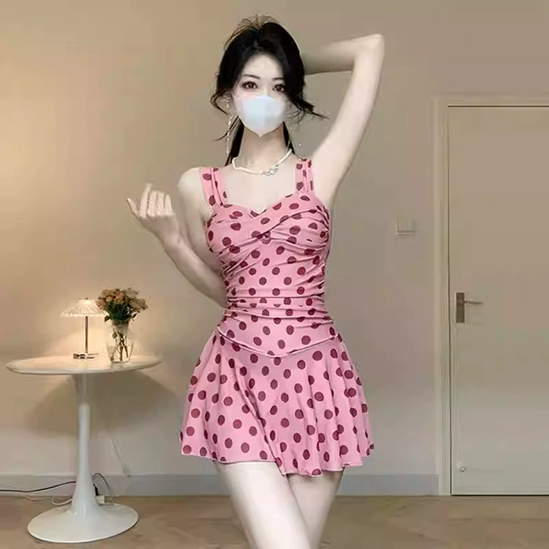 Купальник женская цельный юбка консервативного высокого чувства