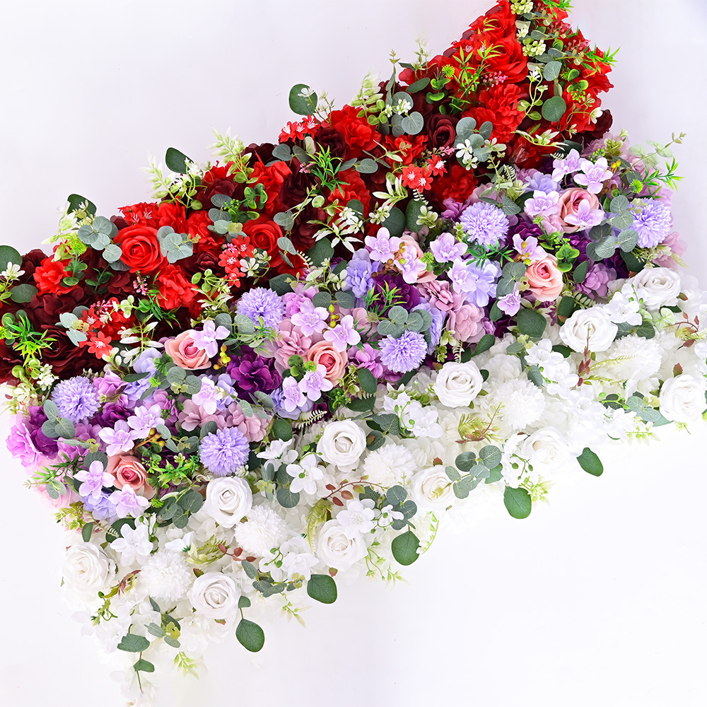 25 nuevas flores de boda guía arco de boda decoración de dopamina guía de flores coloridas flores de seda artística