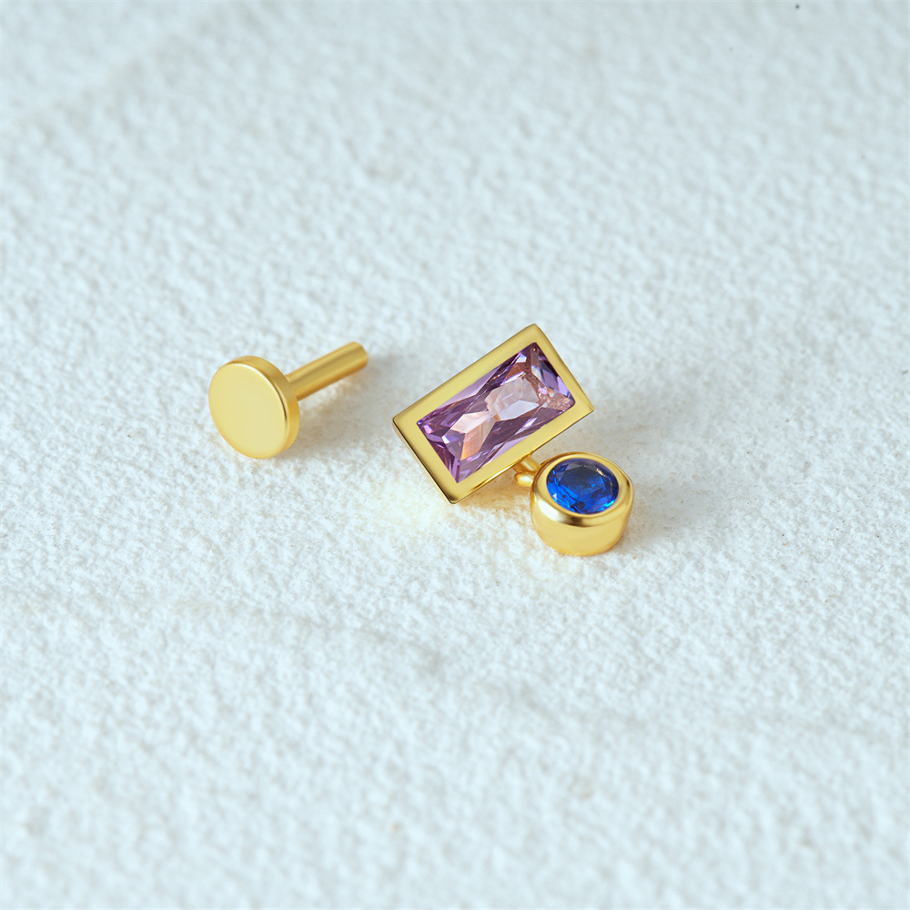2g Weight Zircon Inlay Material Ear Studs Classification 1 Piece Quantity Daily, Street Occasion 925 Sterling Silver Material Geometric Pattern Women's Gender Plating Design Casual, Simple Style Style 1 Piece Ear Cartilage Rings & Studs Casual Simple Style Geometric 925 Sterling Silver Plating Zircon 25