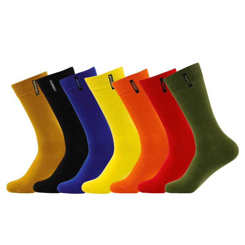 Solid Color socks Men's Happy Week socks New Men's socks American socks Trendy socks Cotton Wholesale Solid Color socks Men's Happy Week socks New Men's socks American socks Trendy socks Cotton Wholesale