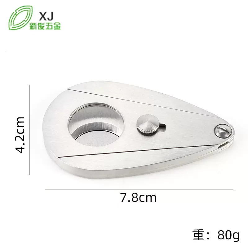 厂家现货不锈钢钢双刃雪茄铡刀 水滴型雪茄剪刀 锋利雪茄剪烟器