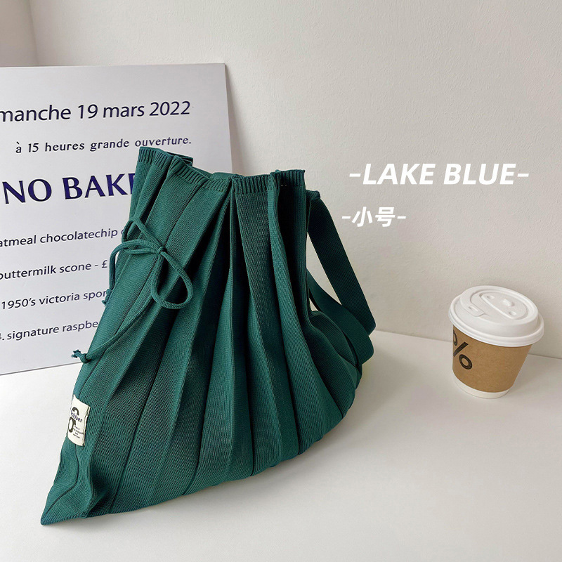 Corea del Sur Dongdaemun nicho bolso arco iris bolso plegable bolso de hombro de punto bolso de mano