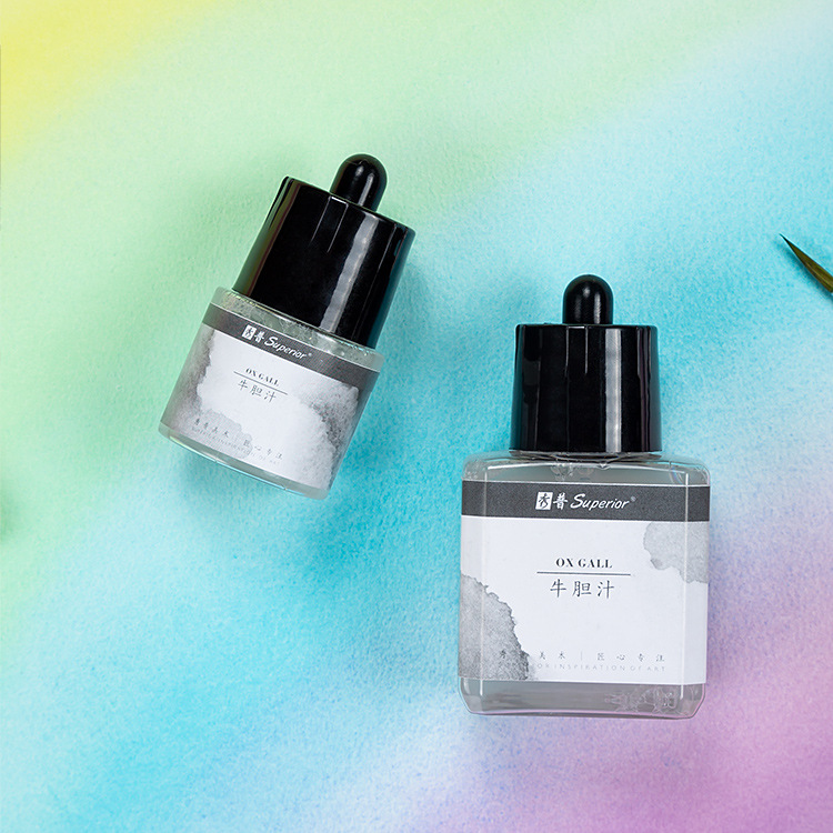 Xiupu pintura de acuarela sólida herramienta auxiliar traje vaca bilis 45ml 85ml