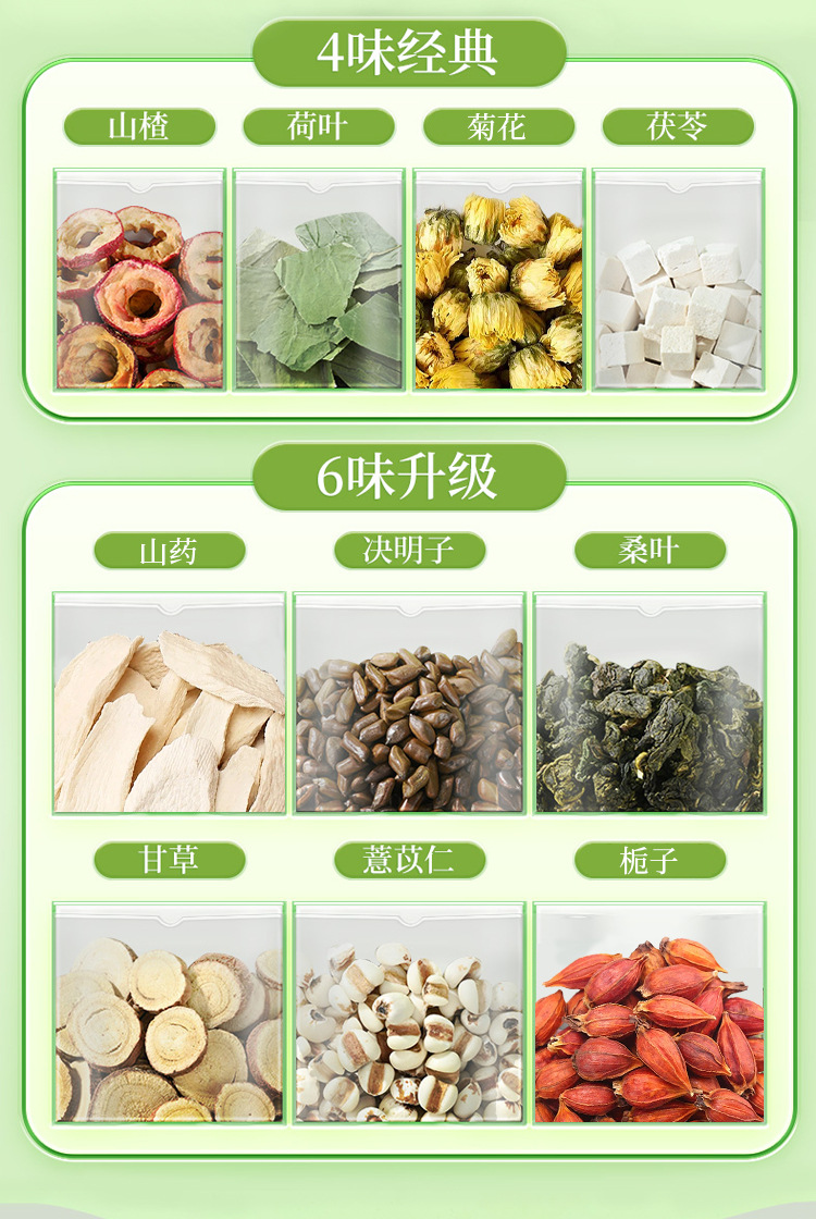 One Week Slimming Herbal Tea 75g Cassia Seed Coix Leaf Yam Hawthorn Blend Hot Brew quality and texture