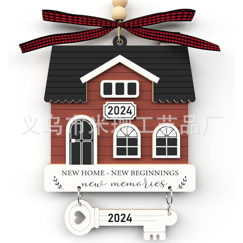 2025年越境新築祝いギフト クリスマス 母の日 バレンタインデー 装飾品 玄関用丸型木製吊り飾り|undefined