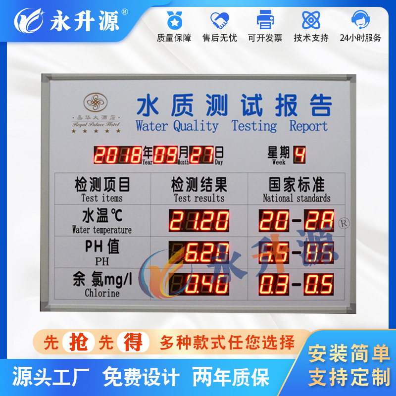 Ӿ�ع�ˮ�ʼ�⹫ʾ����Ӿ��ˮ���Լ칫ʾ��LED��ʾ����������