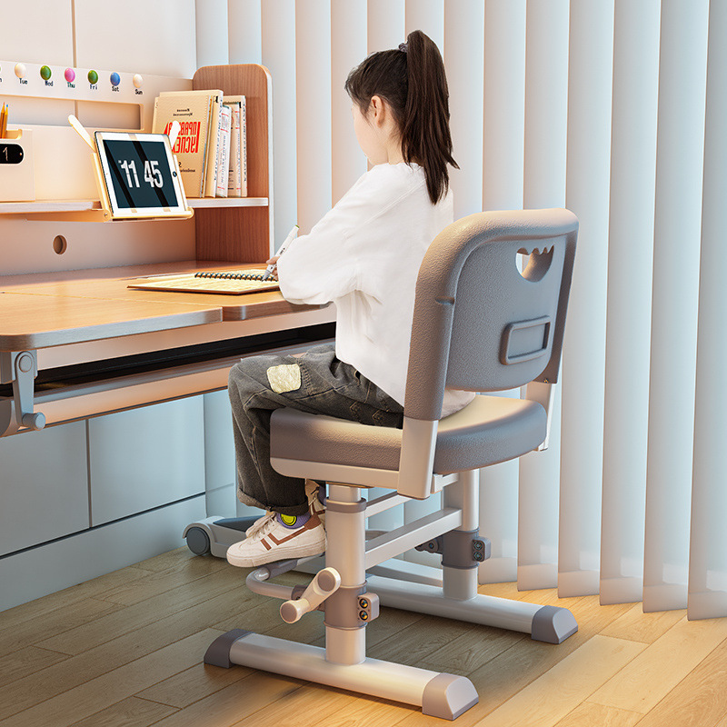 Children's Learning Chair Can Be Lifted and Adjusted, Special Writing Back Stool for Primary School Students, Home Homework Desk Seat