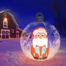 2023新款充气圣诞球充气LED圣诞节发光挂饰工艺品儿童圣诞雪人