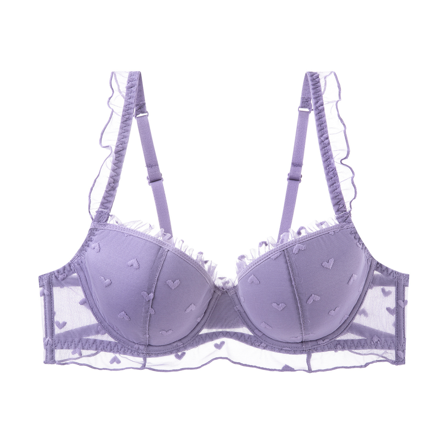 Venta caliente transfronteriza ropa interior de mujer de encaje francés sexy puro sujetador transpirable delgado sujetador de soporte superior al por mayor