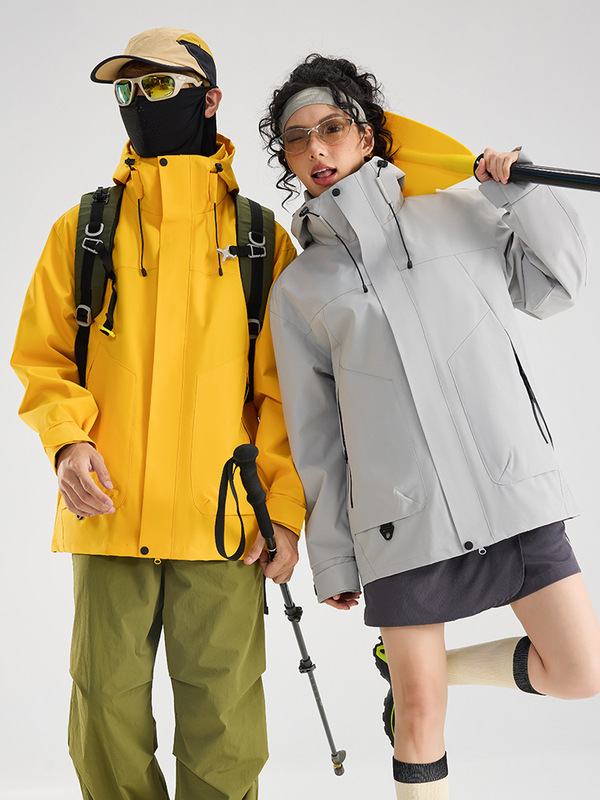 两件套户外防风防水三合一羽绒可拆卸冲锋衣90绒登山服新国标夹克|undefined