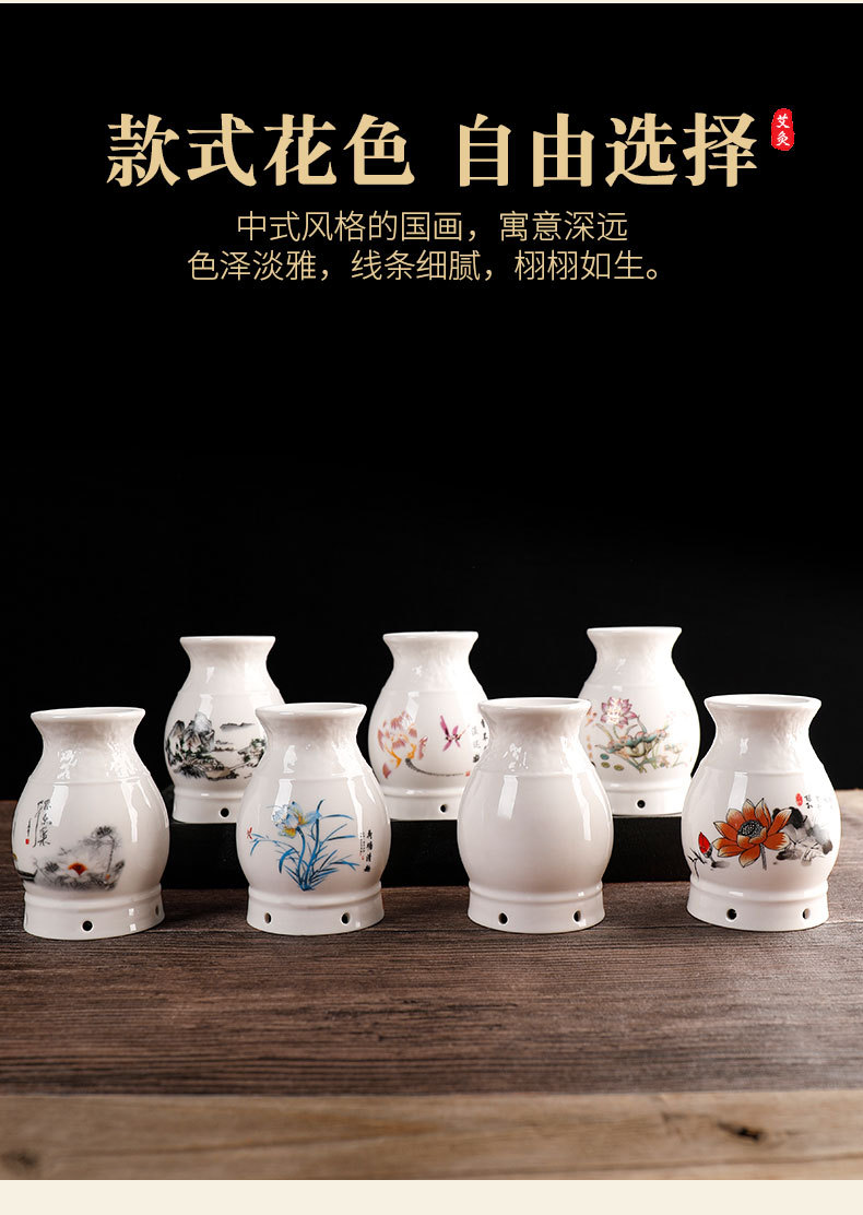 Ceramic Moxibustion Jar with Gua Sha Cup Portable Moxa Burner Home Spa Tool with Cloth Cover 54 Moxa Cones Acupoint Chart 220ml Oil quality and texture