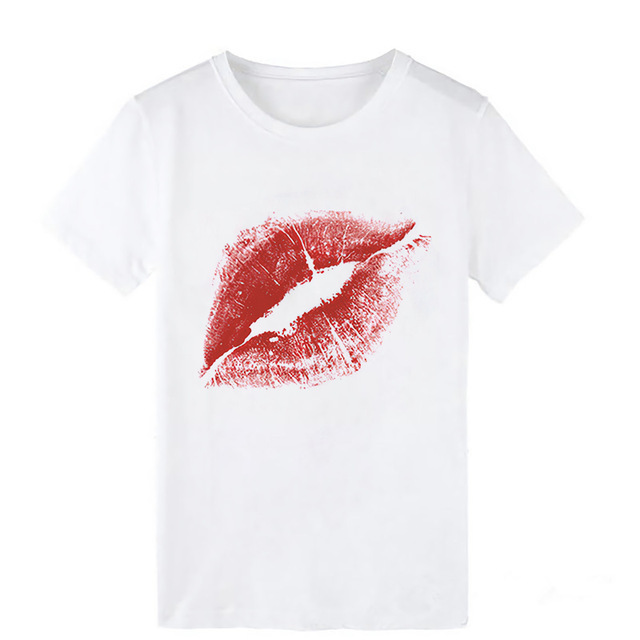 sexy lips printed tee NSATE61081