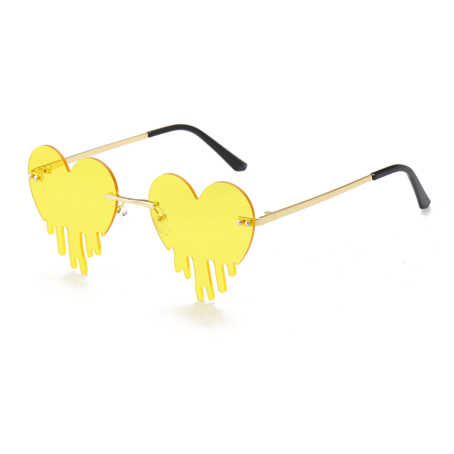 Gafas de sol de fiesta de amor de moda Europa y América derritiendo personalidad amor lágrimas gafas de sol hombres y mujeres tendencia sunglasses
