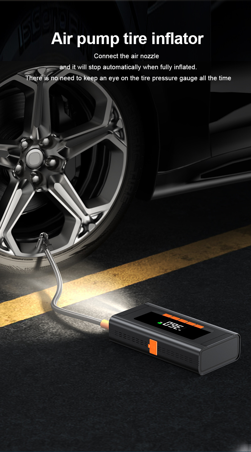 [N10] Cross-Border Car Emergency Starting Power Supply and Air Pump All-In-One Jump Starter, Multifunctional Portable Battery Booster