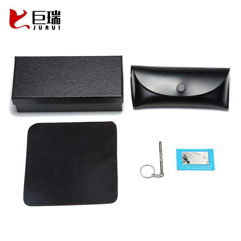 Black Leather Glasses Box Women's Sunglasses Box Men's Simple Flat Glasses Mirror Box Combination Set Glasses Cloth Mirror Bag Black Leather Glasses Box Women's Sunglasses Box Men's Simple Flat Glasses Mirror Box Combination Set Glasses Cloth Mirror Bag