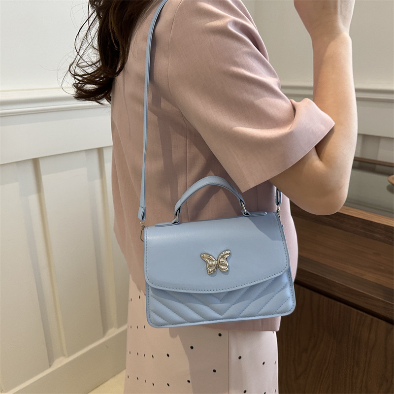 Bolso de moda simple, nuevo bolso de mujer coreano, bolso de hombro de color sólido, nicho universal, bolso de mano, bolso cuadrado para mujeres transfronterizas