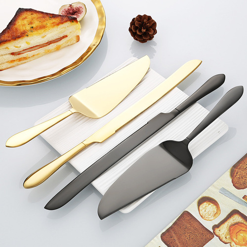 Long handle bread knife stainless steel cake shovel household golden bread knife steak shovel pizza cheese baking utensils