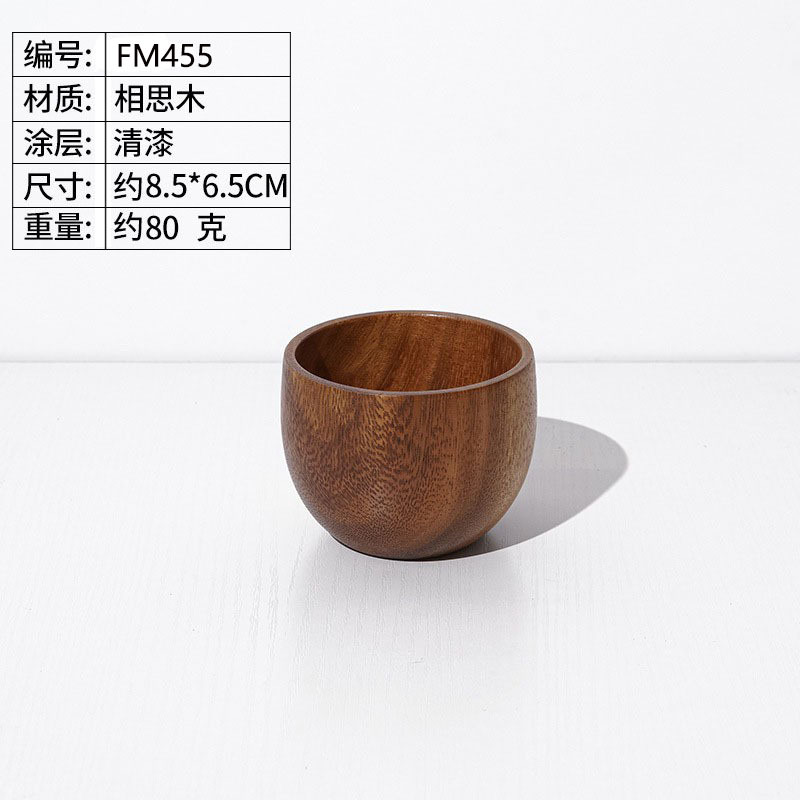 Venta al por mayor de madera de acacia todo tazón de madera restaurante japonés grande ramen tazón engrosado vajilla ensalada de frutas tazón grabado logotipo