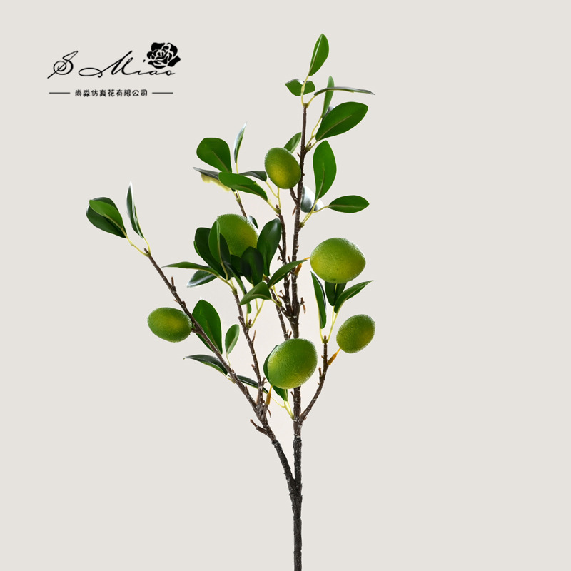 Flor artificial estilo rural fruta artificial bonsai decoración interior fábrica fuente directa flor artificial entrega de una pieza cuenca artificial image 13
