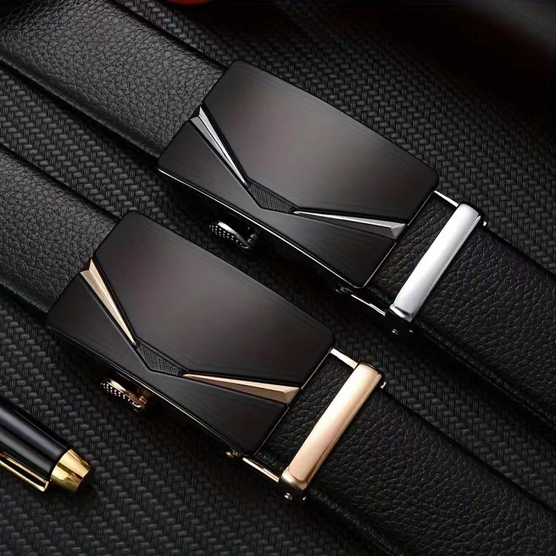 Top Layer Cowhide Men's Belt Trendy Automatic Buckle Waistband Men's Fashion Premium Casual Business Trouser Belt