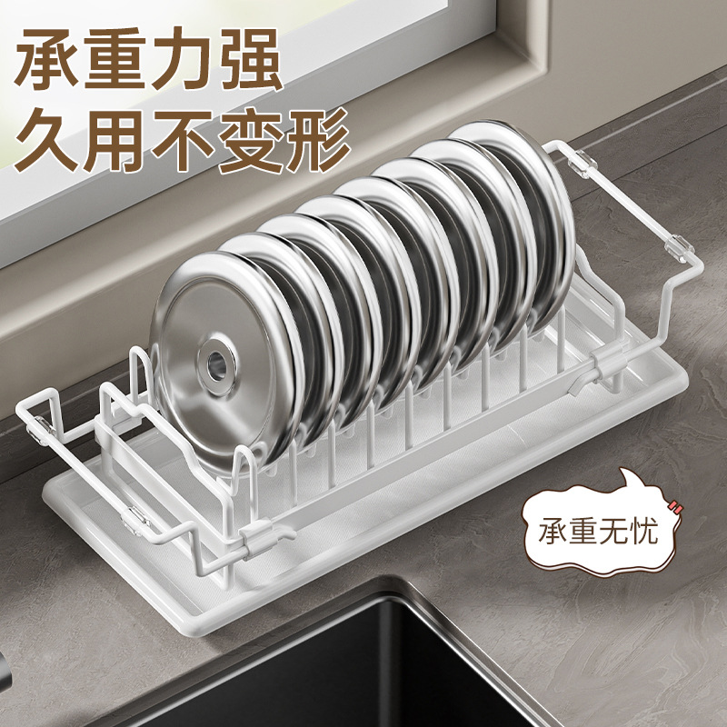 Acero inoxidable cocina drenaje rack lavabo borde platos rack platos platos cubierta de mesa rack cubierta de olla mayorista