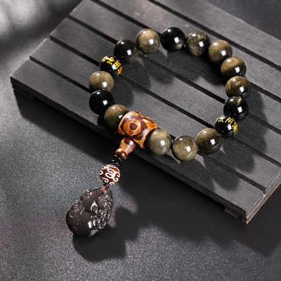 汽車檔位珠高檔飾品金曜石葫蘆平安佛珠招財貔貅車載擺件車檔杆