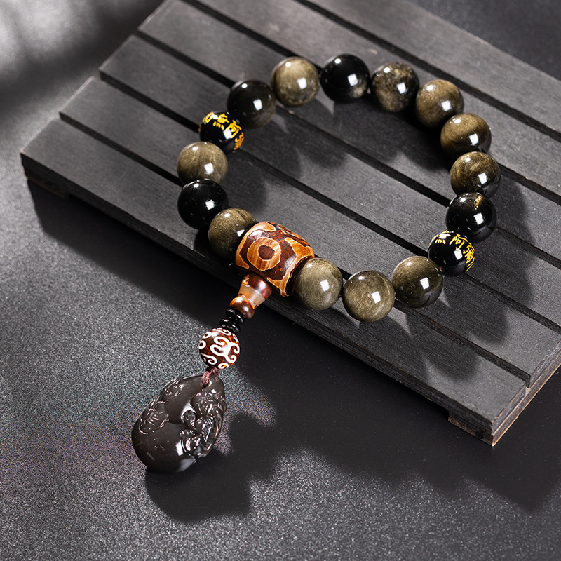 汽車檔位珠高檔飾品金曜石葫蘆平安佛珠招財貔貅車載擺件車檔杆