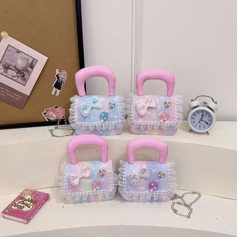 Bolso de niñas regalo de Año Nuevo bolso de hombro para niños 2025, nuevo estilo princesa bolso de mano extranjero gradiente versátil bolso de mochila