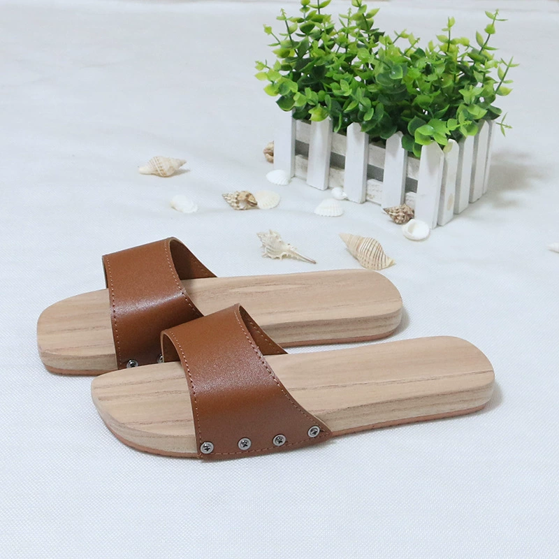 Деревянные тапочки для женщин, сабо для пар, сандалии для ванной комнаты, темная кофейная, красная сливовая, синяя бабочка.