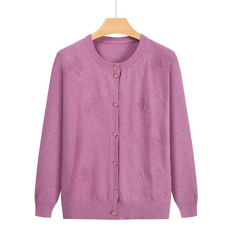 Свитера для среднего и старшего возраста от фабрики-производителя, в стиле "бабушкиного" дизайна, элегантные вязаные кардиганы с вышивкой для мам, тонкая верхняя одежда для пожилых людей.