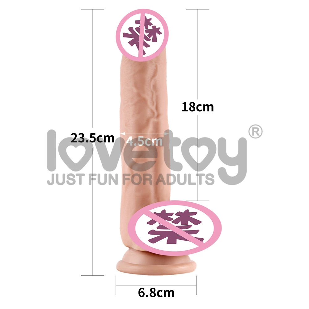Любойтовся Genuine double-layer TPE simulated slippery penis adult sex toy female masturbation device LV317004