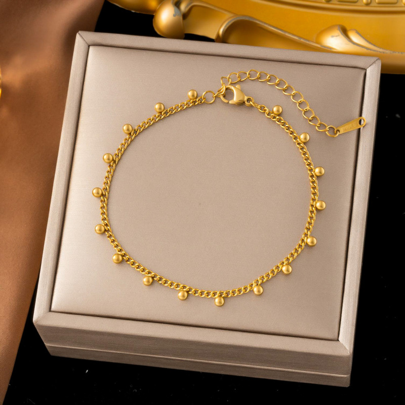 Yunyao's New Non-Fading Titanium Steel Small Gold Ball Tassel Bracelet for Women, High-End, Simple, Personalized and Fashionable Hand Jewelry Wholesale Yunyao's New Non-Fading Titanium Steel Small Gold Ball Tassel Bracelet for Women, High-End, Simple, Personalized and Fashionable Hand Jewelry Wholesale
