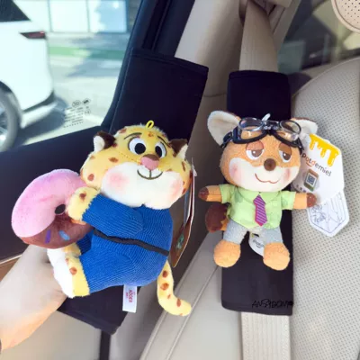 Cover Car Interior Decoration | Sürətlər qutusu və əl tormozu başlıqları - shoulder-pads-black-plush-genuine-leopard-police-officer-holding-donut-pilot-q-cute-nick-two