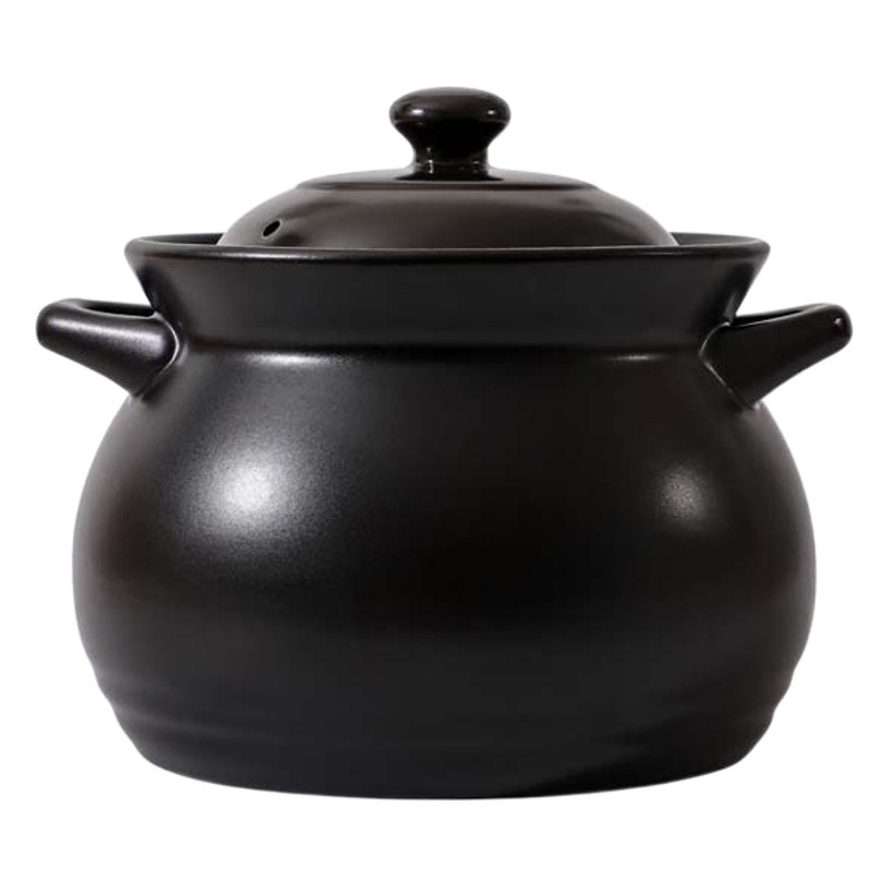 Ceramic Clay Pot for Home Use, Non-Cracking When Used Dry, Traditional Chinese Medicine Stew Pot, Commercial Gas Stove Large Capacity Soup Pot, Wholesale Clay Pots