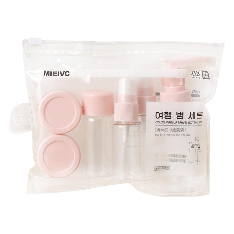 Botellas de viaje recargables, set de loción y spray transparente, ideal para cosméticos y uso doméstico